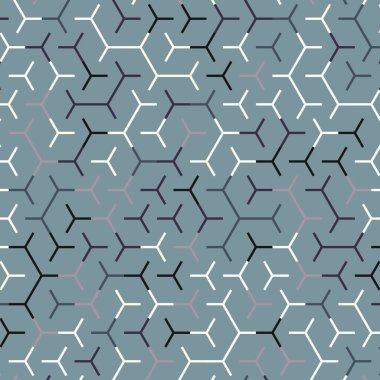  Altıgen Labirent deseni soyut illüstrasyon