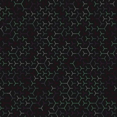  Altıgen Labirent deseni soyut illüstrasyon