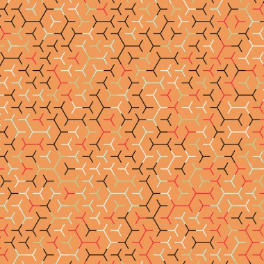  Altıgen Labirent deseni soyut illüstrasyon