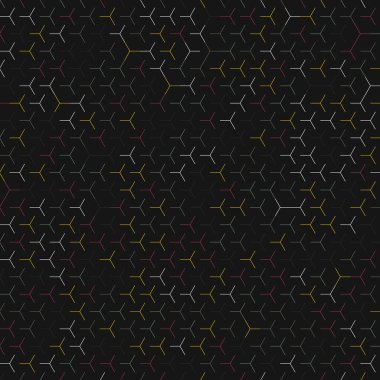  Altıgen Labirent deseni soyut illüstrasyon