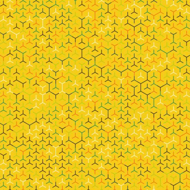  Altıgen Labirent deseni soyut illüstrasyon