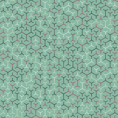  Altıgen Labirent deseni soyut illüstrasyon