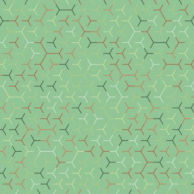  Altıgen Labirent deseni soyut illüstrasyon