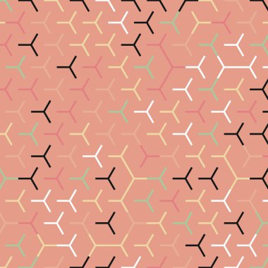  Altıgen Labirent deseni soyut illüstrasyon