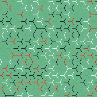  Altıgen Labirent deseni soyut illüstrasyon