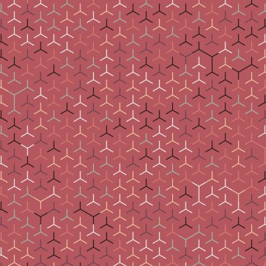  Altıgen Labirent deseni soyut illüstrasyon