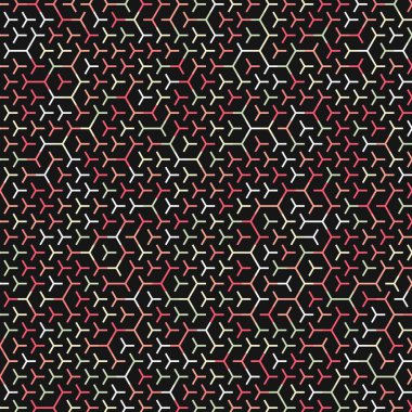  Altıgen Labirent deseni soyut illüstrasyon