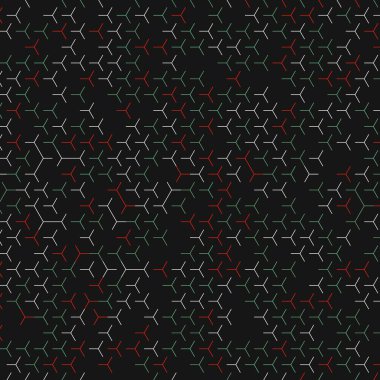  Altıgen Labirent deseni soyut illüstrasyon