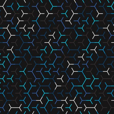  Altıgen Labirent deseni soyut illüstrasyon