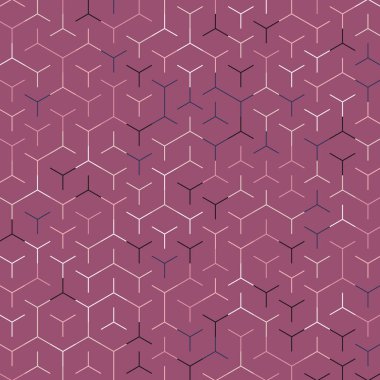  Altıgen Labirent deseni soyut illüstrasyon