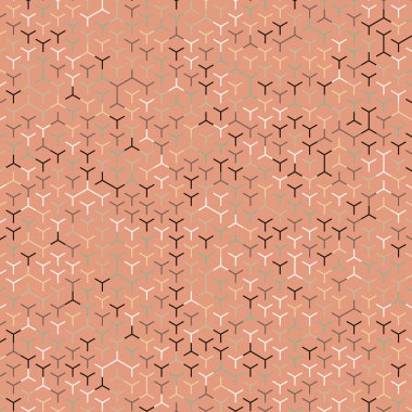  Altıgen Labirent deseni soyut illüstrasyon