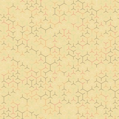  Altıgen Labirent deseni soyut illüstrasyon