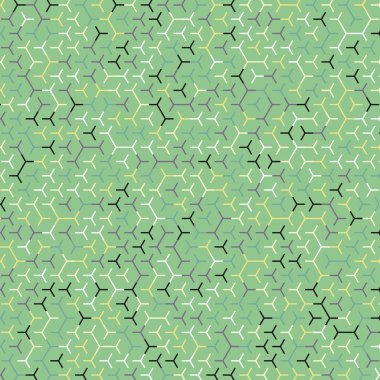  Altıgen Labirent deseni soyut illüstrasyon