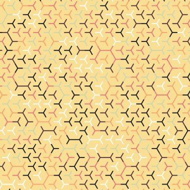  Altıgen Labirent deseni soyut illüstrasyon