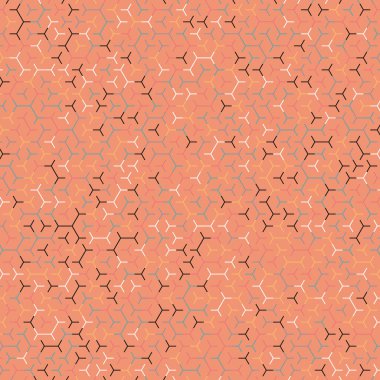  Altıgen Labirent deseni soyut illüstrasyon