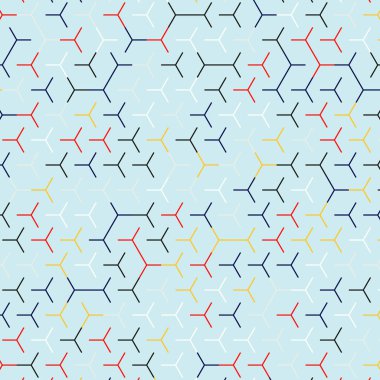  Altıgen Labirent deseni soyut illüstrasyon