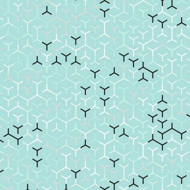  Altıgen Labirent deseni soyut illüstrasyon