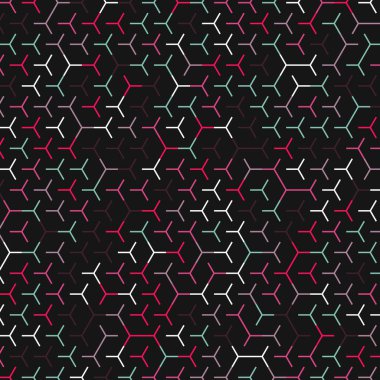  Altıgen Labirent deseni soyut illüstrasyon