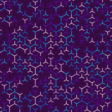  Altıgen Labirent deseni soyut illüstrasyon