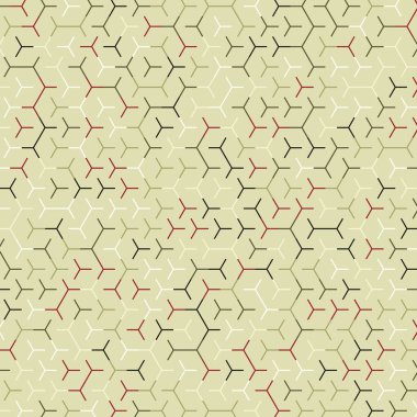  Altıgen Labirent deseni soyut illüstrasyon