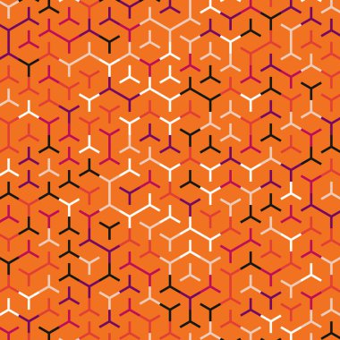  Altıgen Labirent deseni soyut illüstrasyon