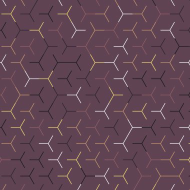  Altıgen Labirent deseni soyut illüstrasyon