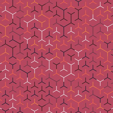  Altıgen Labirent deseni soyut illüstrasyon