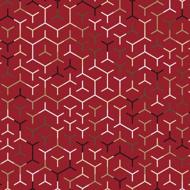  Altıgen Labirent deseni soyut illüstrasyon