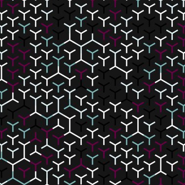  Altıgen Labirent deseni soyut illüstrasyon