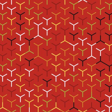  Altıgen Labirent deseni soyut illüstrasyon