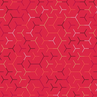  Altıgen Labirent deseni soyut illüstrasyon