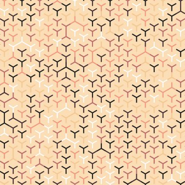  Altıgen Labirent deseni soyut illüstrasyon