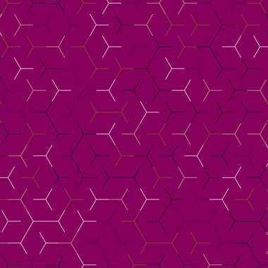  Altıgen Labirent deseni soyut illüstrasyon