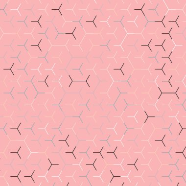  Altıgen Labirent deseni soyut illüstrasyon