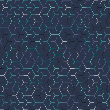  Altıgen Labirent deseni soyut illüstrasyon