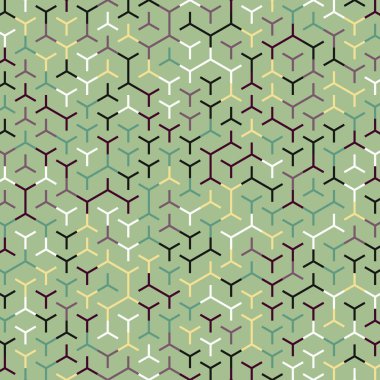  Altıgen Labirent deseni soyut illüstrasyon