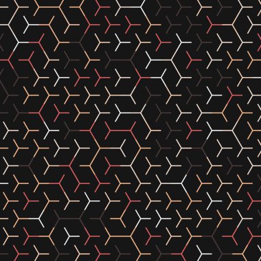  Altıgen Labirent deseni soyut illüstrasyon