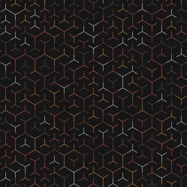  Altıgen Labirent deseni soyut illüstrasyon