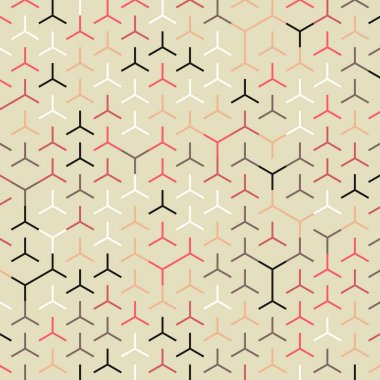  Altıgen Labirent deseni soyut illüstrasyon