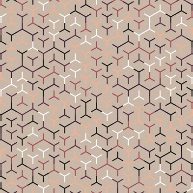  Altıgen Labirent deseni soyut illüstrasyon