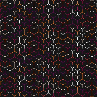  Altıgen Labirent deseni soyut illüstrasyon