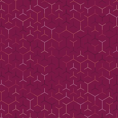  Altıgen Labirent deseni soyut illüstrasyon