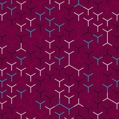  Altıgen Labirent deseni soyut illüstrasyon