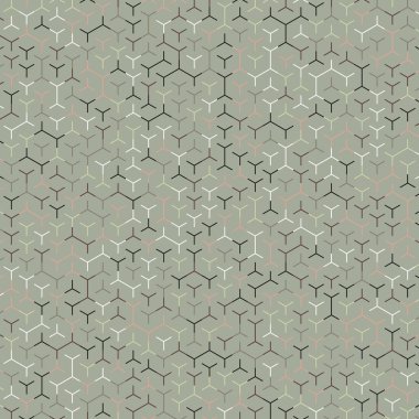  Altıgen Labirent deseni soyut illüstrasyon