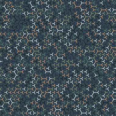  Altıgen Labirent deseni soyut illüstrasyon