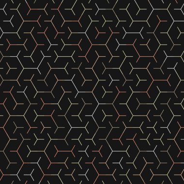  Altıgen Labirent deseni soyut illüstrasyon