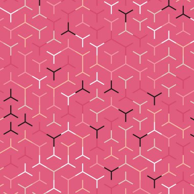  Altıgen Labirent deseni soyut illüstrasyon