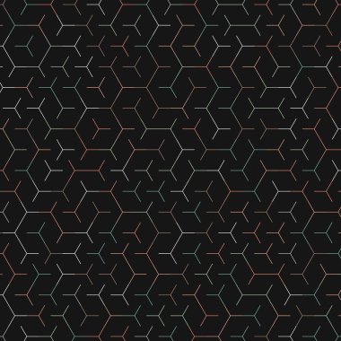  Altıgen Labirent deseni soyut illüstrasyon