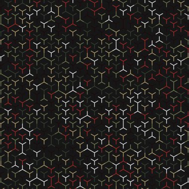  Altıgen Labirent deseni soyut illüstrasyon