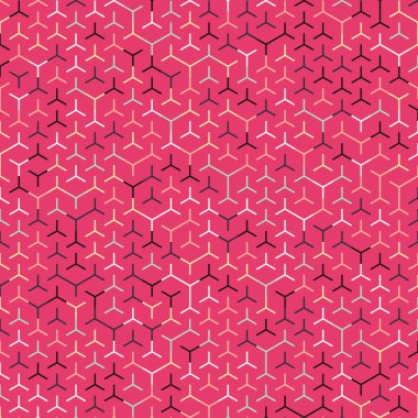  Altıgen Labirent deseni soyut illüstrasyon